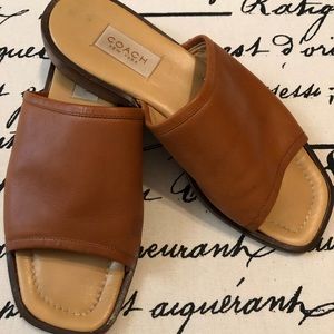 Vintage Coach Leather Slides